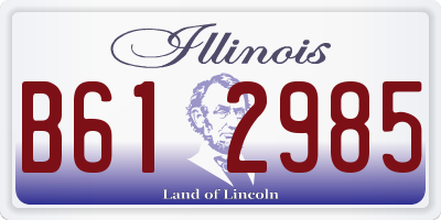 IL license plate B612985