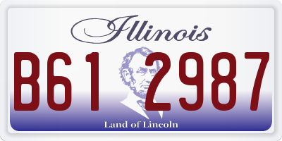 IL license plate B612987