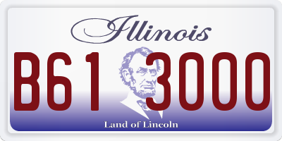 IL license plate B613000