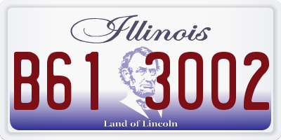 IL license plate B613002