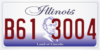 IL license plate B613004