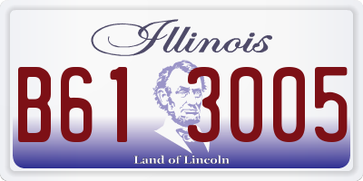 IL license plate B613005