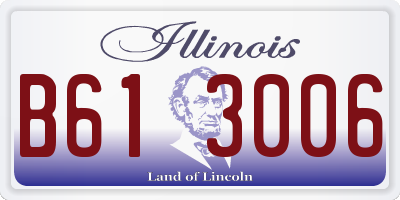 IL license plate B613006
