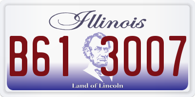 IL license plate B613007