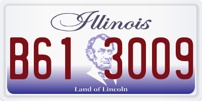IL license plate B613009
