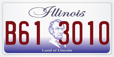 IL license plate B613010