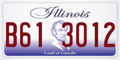 IL license plate B613012