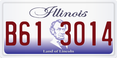 IL license plate B613014