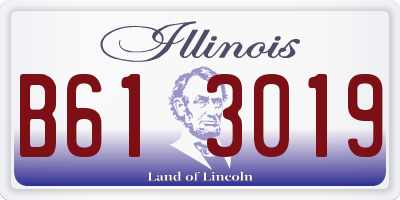 IL license plate B613019