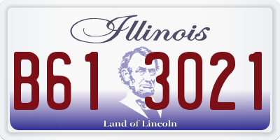 IL license plate B613021