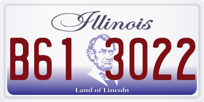 IL license plate B613022