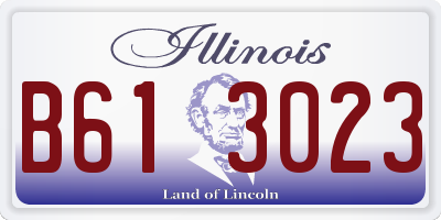 IL license plate B613023