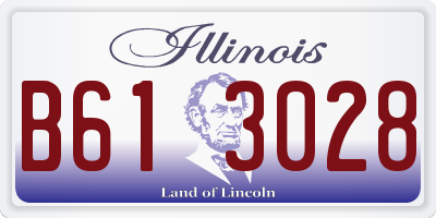 IL license plate B613028