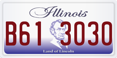 IL license plate B613030