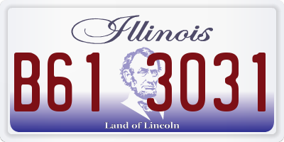 IL license plate B613031