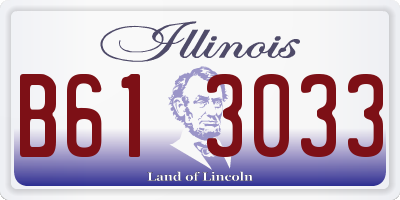 IL license plate B613033