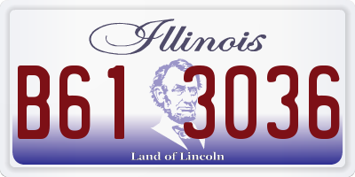 IL license plate B613036