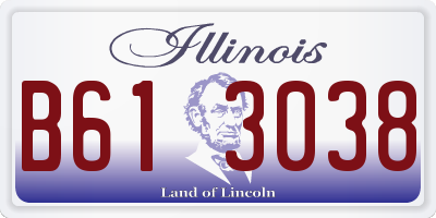 IL license plate B613038