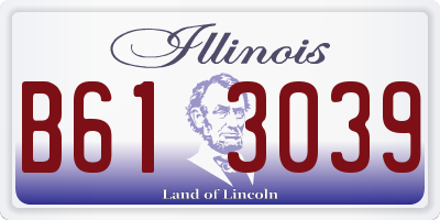 IL license plate B613039