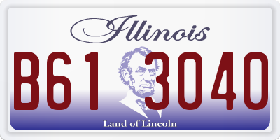 IL license plate B613040