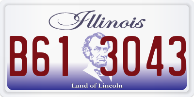 IL license plate B613043