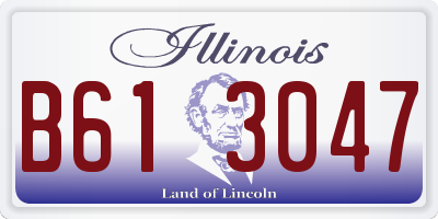 IL license plate B613047