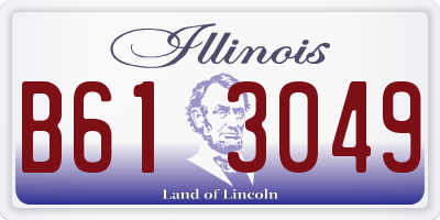 IL license plate B613049