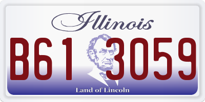 IL license plate B613059