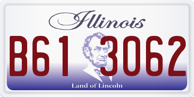 IL license plate B613062