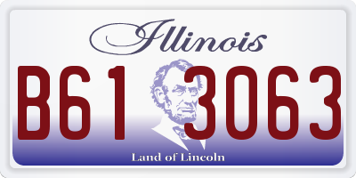 IL license plate B613063