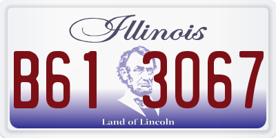 IL license plate B613067
