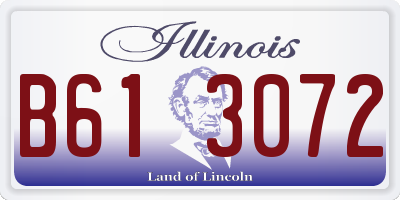 IL license plate B613072