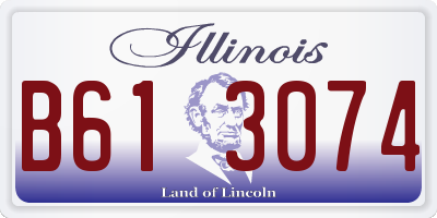 IL license plate B613074