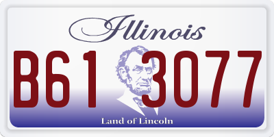 IL license plate B613077