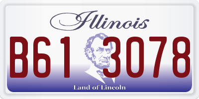 IL license plate B613078