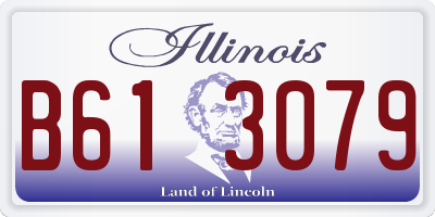 IL license plate B613079