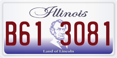 IL license plate B613081