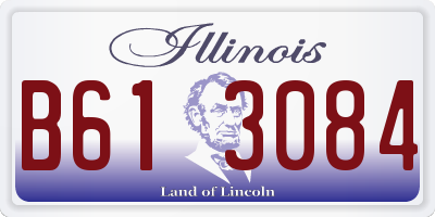 IL license plate B613084