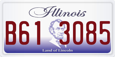 IL license plate B613085
