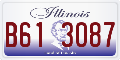 IL license plate B613087