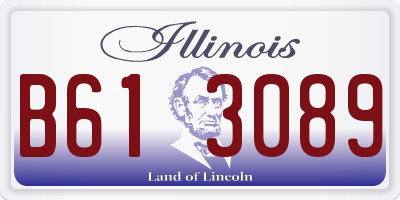 IL license plate B613089