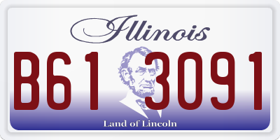 IL license plate B613091