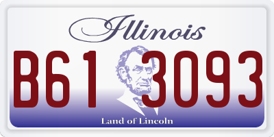 IL license plate B613093