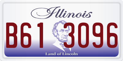 IL license plate B613096