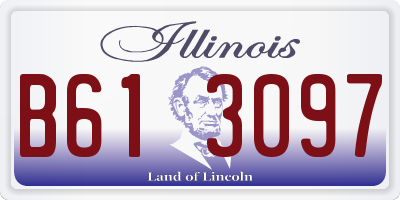IL license plate B613097