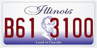 IL license plate B613100