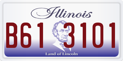 IL license plate B613101