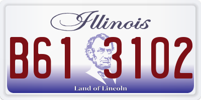 IL license plate B613102