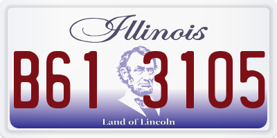 IL license plate B613105