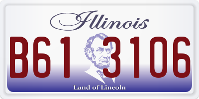 IL license plate B613106